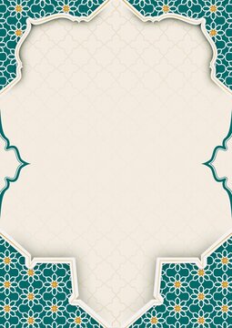 abstract background with frame Islamic