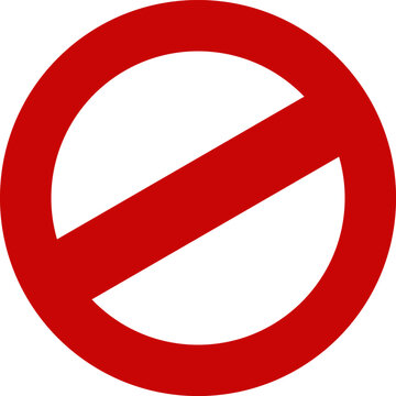 Prohibited Circle Slash Restriction Symbol