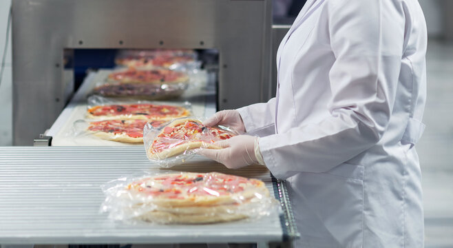 Quality Control Inspection of Packaged Frozen Pizza