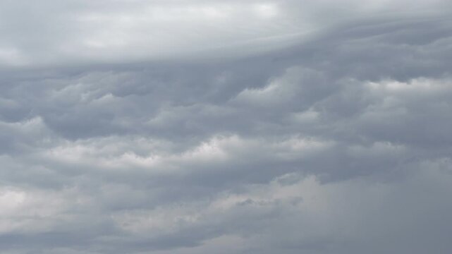 Sky full of storm clouds pan shot
