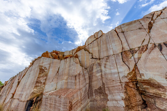 Red marble quarries in Cehegin, Region of Murcia, Spain
