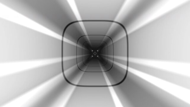 Black and White Futuristic Tunnel Background Seamless Loop
