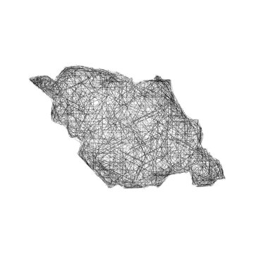Sketch Sheffield (England) outline map design