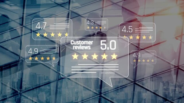 Customer centric review and rating system support product review, digital rating concept, and customer give good trust by visualizing people choice through stars and feedback content technology Marrow