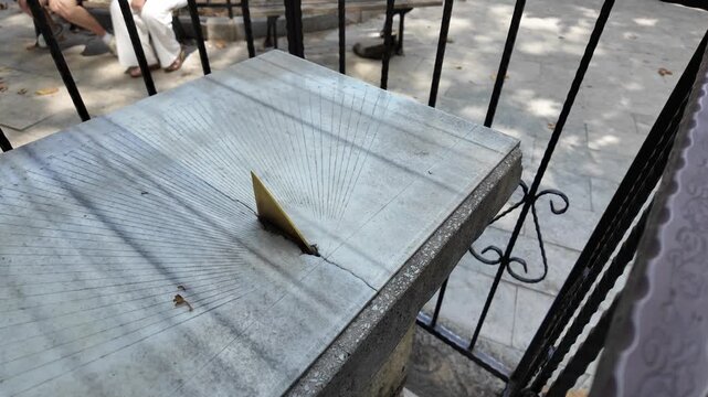 A view from the sundial at the historic Koprulu Mehmet Pasa Mosque in Safranbolu, Turkey.