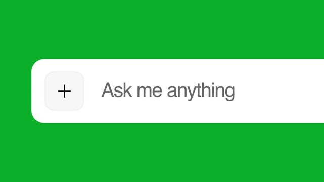 AI Prompt Input Search Bar Green Screen UI Motion Graphic