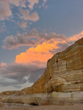 red rocks at sunset