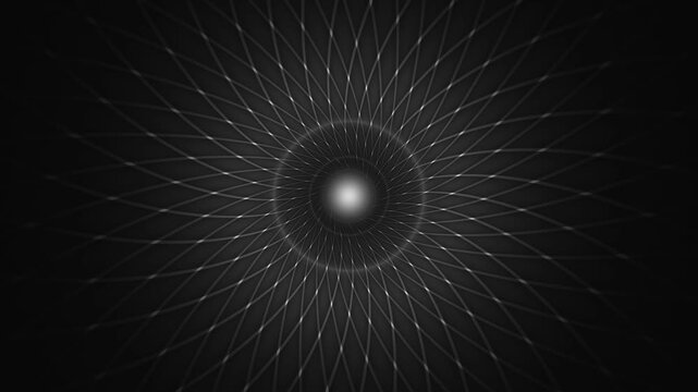 Black and White Recursive Spiral Background Seamless Loop