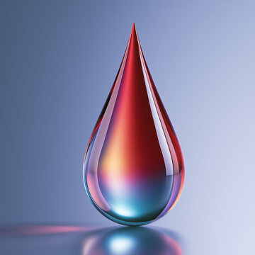 Rainbow drop of blood