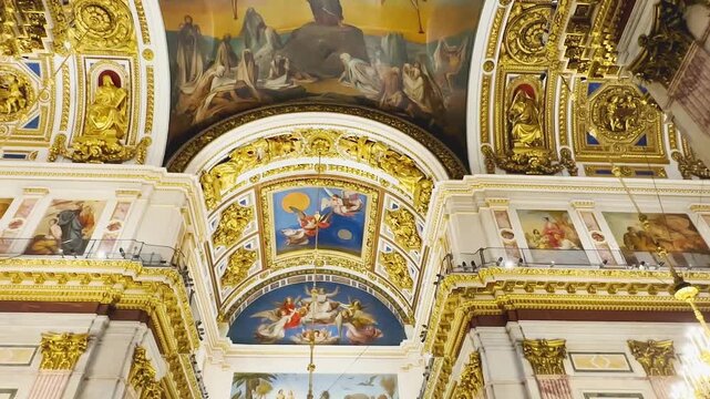 Interior of Saint Isaac's Cathedral in Saint Petersburg