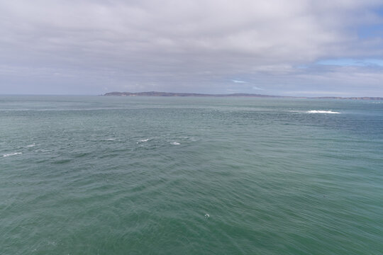 Rugged coastal landscape with cliffs and sea in County Antrim, Northern Ireland