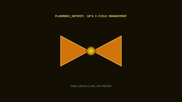Plasmonic hotspot visualization: 10^6 e-field enhancement for single molecule sers spectroscopy animation 4k