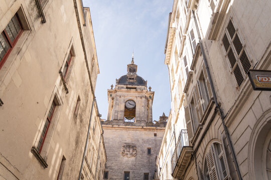 tour de la grosse horloge, ville La Rochelle, France, paysage