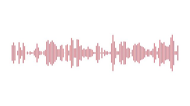 A new digital audio wave,sound wave,voice wave icon animation.Abstract audio music frequency icon animation.
