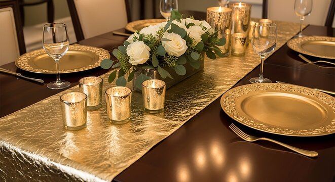 table setting in restaurant