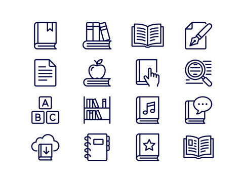 vector illustration of Set of colorful educational and office icons with flat design style Vector, illustration ,International Literacy Day, Literacy Day, Literacy Icons Set.