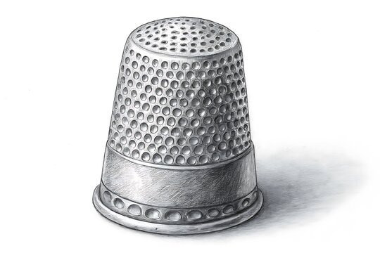 Vintage metal thimble with perforated top