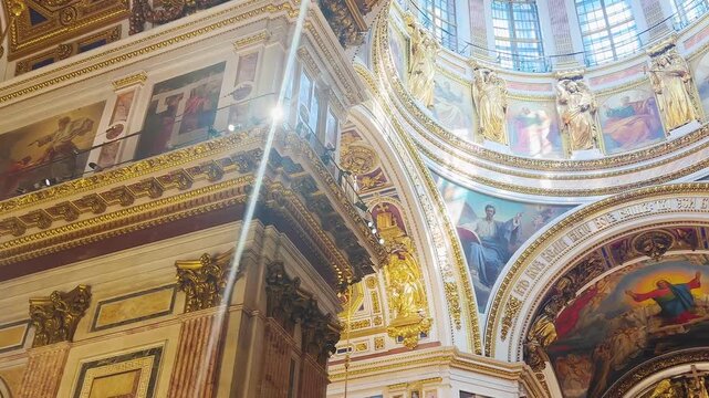 Interior of Saint Isaac's Cathedral in Saint Petersburg