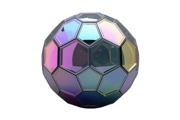 Fototapeta premium Dark Iridescent Polygonal Geometric Ball