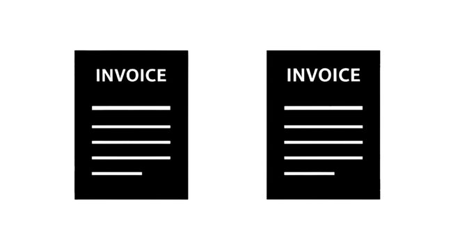 Vector illustration of two invoices icon set on a transparent background