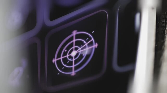 Orbital target turns within luminous radar marks
