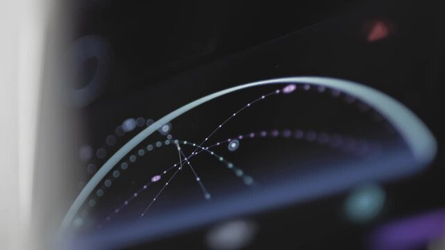 Orbital arcs cross a planetary hemisphere
