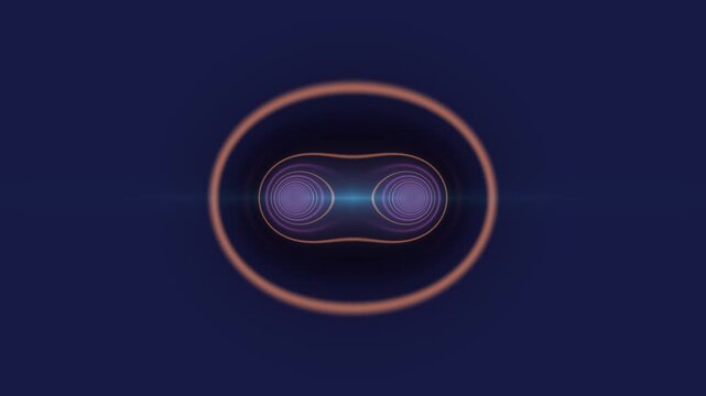 Neon Concentric Rings and Symmetrical Glow Seamless Loop