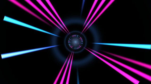 Neon Spiral Vortex Background Seamless Loop
