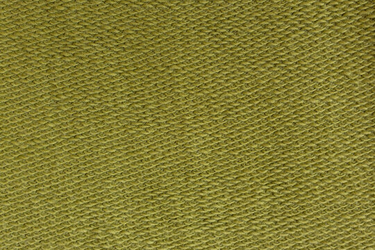 Olive green loopback french terry fabric reverse side texture