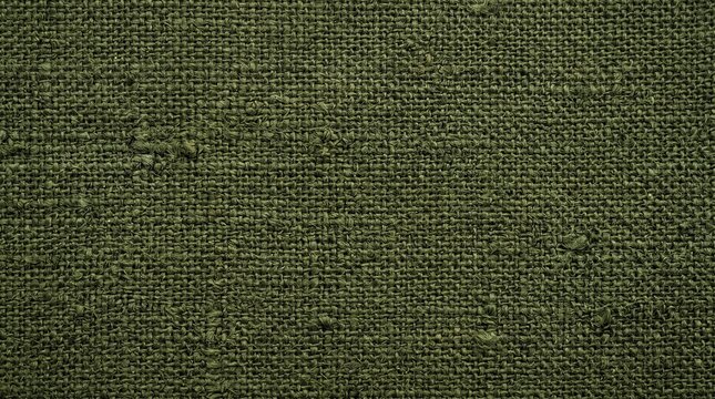 Dark Green Fabric Texture Background Close Up