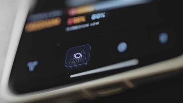 Hand selects orbital control interface
