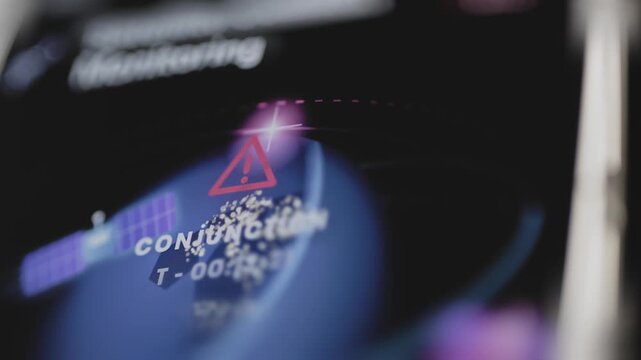 Imminent conjunction warning pulses above digital Earth