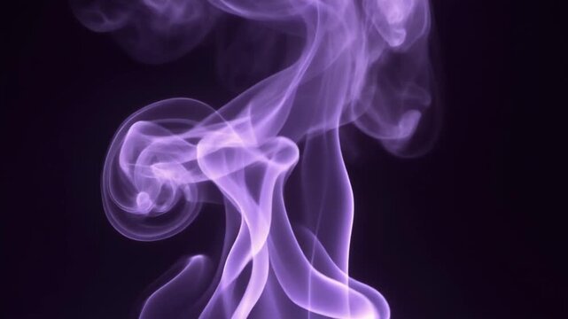 Purple smoke wisps rising slowly loop motion background