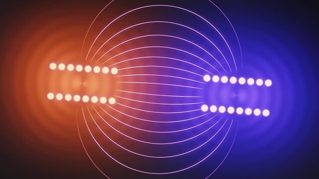 Coupled Resonant Coils Exchanging Energy Through A Shared Magnetic Flux Bridge Seamless Loop in calm charcoal tones