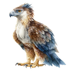 Fototapeta premium Griffin watercolor vector illustration, high-quality artwork isolated on a pure white background.
