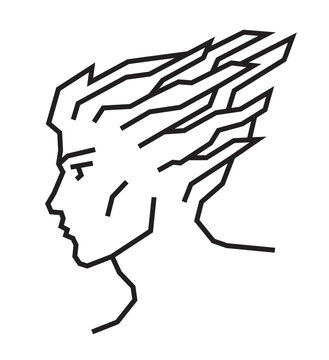 An illustration of a man in a digital style.