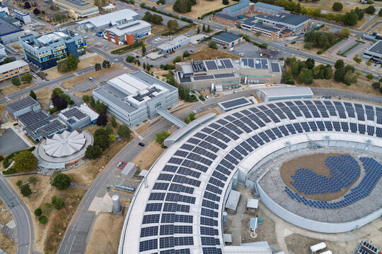 Diamond Light Source Facility Near Harwell in Oxfordshire Showcasing Large Synchrotron Architecture