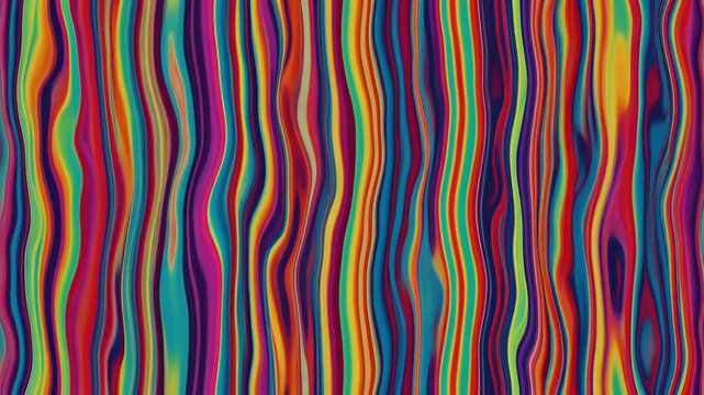 Vivid Rainbow Liquid Marble Background with Trippy Vertical Stripes, Colorful Psychedelic Abstract Pattern