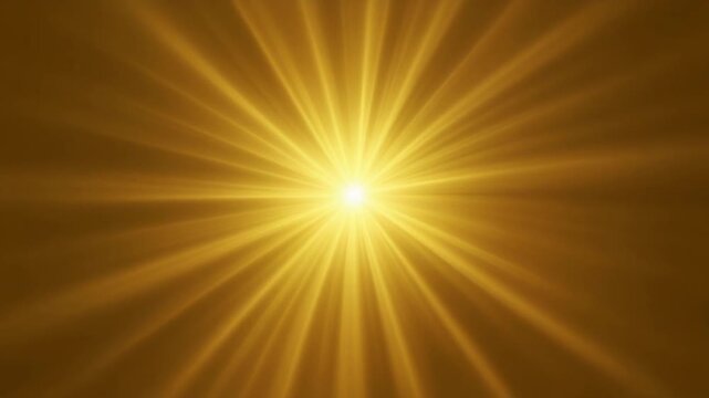 Warm Gold Sunburst Background with Radiant Light Rays Glowing from Center, Divine Golden Light Backdrop