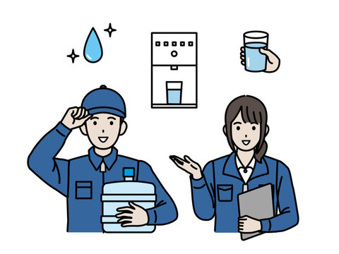 ウォーターサーバー業者のイラスト