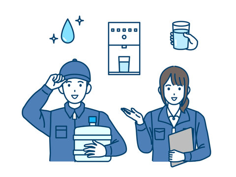 ウォーターサーバー業者のイラスト