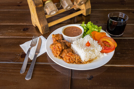 Brazilian Food Still Life Setting on a Table