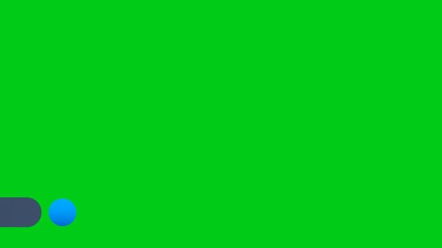 Modern Blue and Dark Grey Lower Third Animation Template on Green Screen for Video Editing Projects