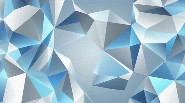 Blue Abstract Geometric Low Poly 4K Generative AI