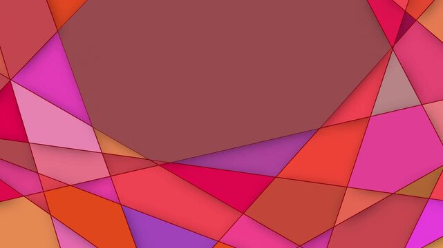 Geometric Abstract Pattern of Colorful Polygons 4K