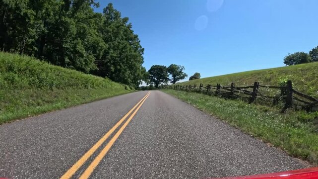 Scenic Drive Near Groundhog Mountain on Blue Ridge Parkway, Virginia