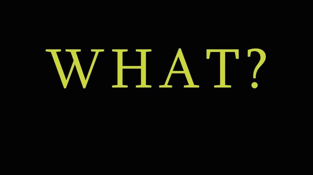 Confused concept with repeated text question against black background for commercial use