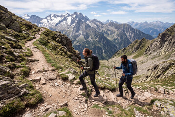 Fototapeta premium trekking in the mountains