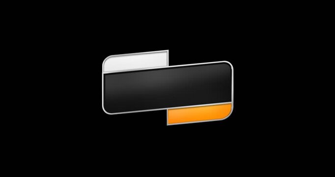 abstract empty titles sign frame banner 3D reveal effect with alpha channel