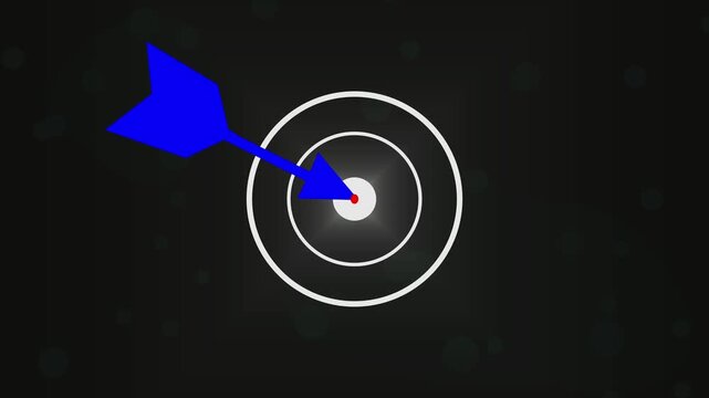 Business goal setting and strategic success concept with holding digital target icon and checklist, symbolizing planning, achievement, focus, and performance tracking for objectives. 4k animation .